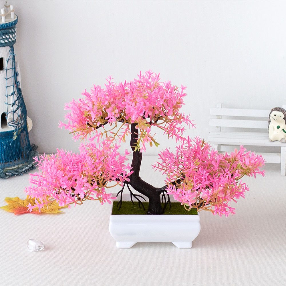 Artificial Bonsai Tree - Faux Potted Plant for Desk & Home Decor