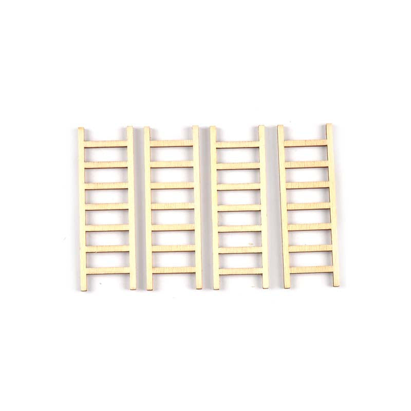 Mini Wooden Ladders for Crafts, 20-Pack DIY Dollhouse Embellishments