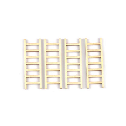 Mini Wooden Ladders for Crafts, 20-Pack DIY Dollhouse Embellishments