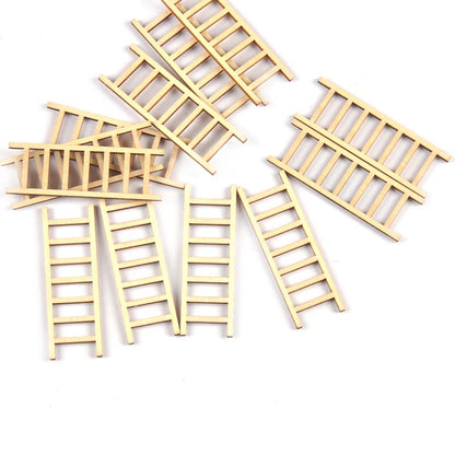 Mini Wooden Ladders for Crafts, 20-Pack DIY Dollhouse Embellishments