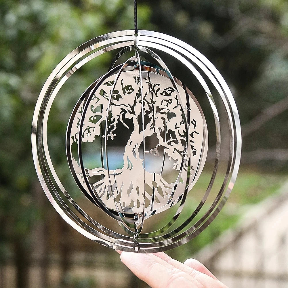 3D Wind Spinner for Yard & Garden - Hanging Kinetic Spiral Decor