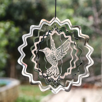 3D Wind Spinner for Yard & Garden - Hanging Kinetic Spiral Decor