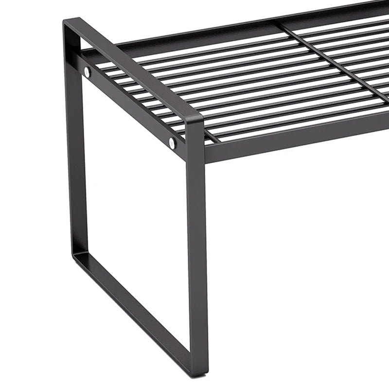 Steel Cabinet Shelf Rack, Stackable Kitchen Counter Organizer