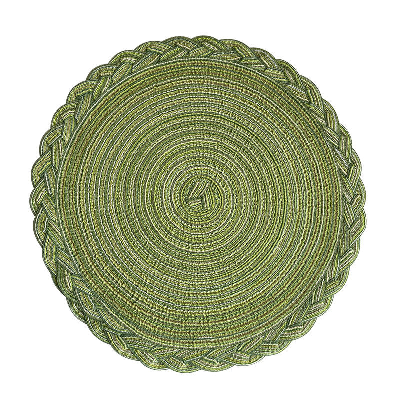 Woven Round Placemats with Coasters — Heat-Insulating Table Mats