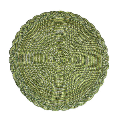 Woven Round Placemats with Coasters — Heat-Insulating Table Mats
