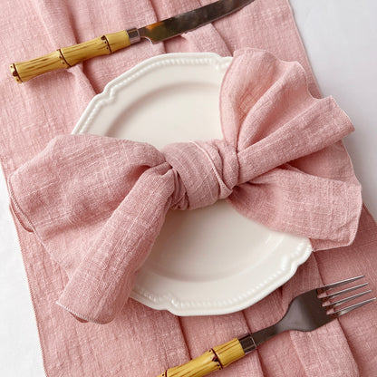 Set of 6 Cotton Gauze Cloth Napkins — Soft Wedding & Dinner Linens