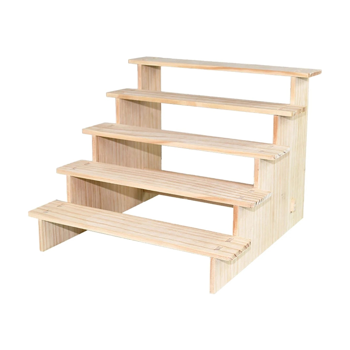 Tiered Wooden Display Riser Stand, 3-4 Step Shelf for Collectibles