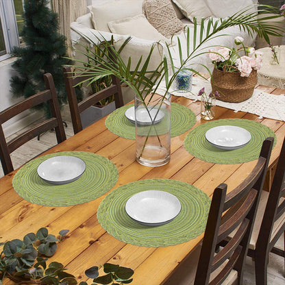 Round Braided Placemats Set of 4 — Heat-Insulating Table Mats
