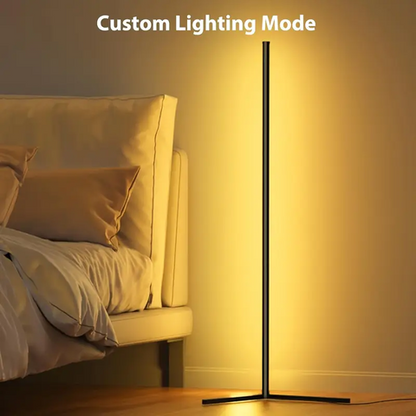 Minimalist RGB Corner Floor Lamp with Music Sync and Remote