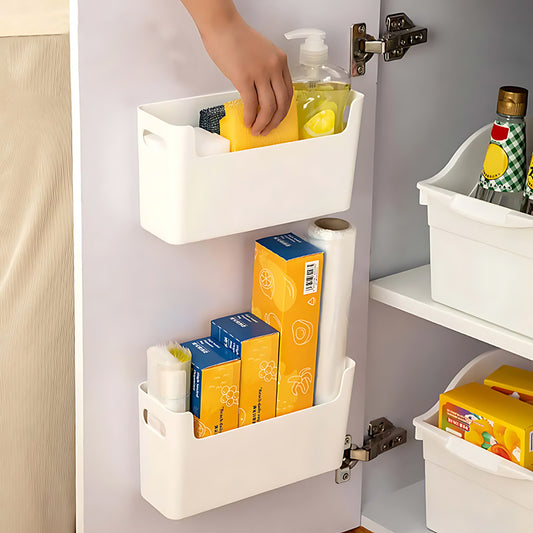 Cabinet Door Storage Bins Wall-Mounted Wrap and Foil Rack