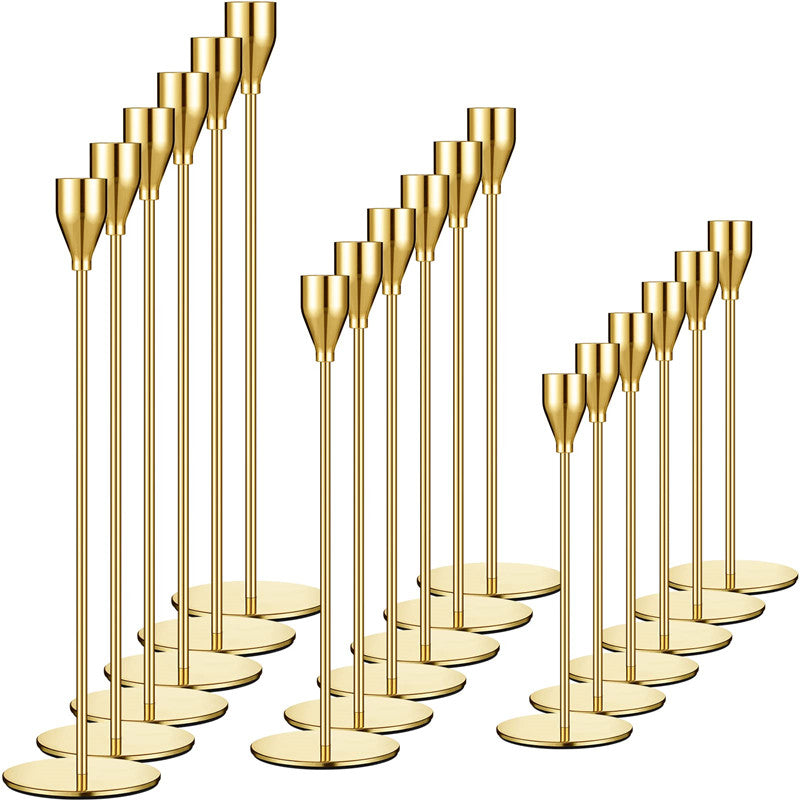 Slim Taper Candle Holders, Set of 3 Modern Candlestick Stands