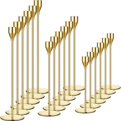 Slim Taper Candle Holders, Set of 3 Modern Candlestick Stands