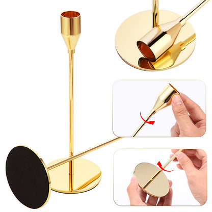 Slim Taper Candle Holders, Set of 3 Modern Candlestick Stands