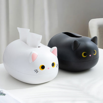 Cute Cat Tissue Box - Kawaii Kitten Napkin Holder Ornament