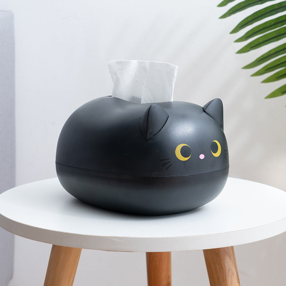 Cute Cat Tissue Box - Kawaii Kitten Napkin Holder Ornament