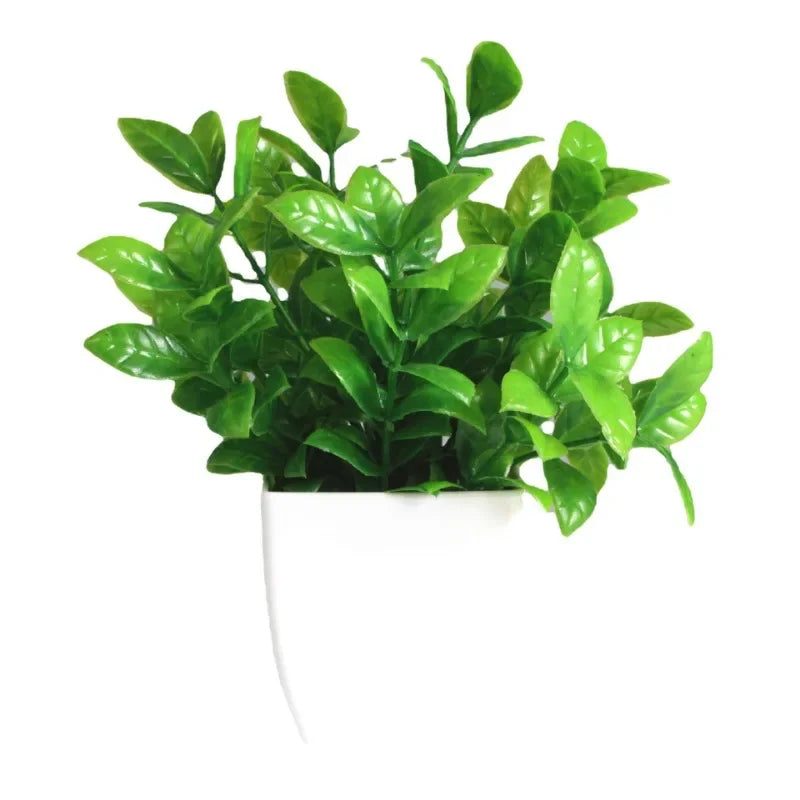 Artificial Potted Greenery - Faux Leafy Plant for Home & Desk Decor