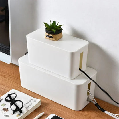 Cable Management Box, Desk Power Strip & Cord Hider, Dustproof