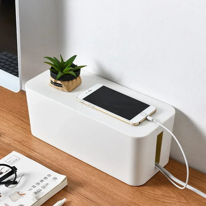 Cable Management Box, Desk Power Strip & Cord Hider, Dustproof