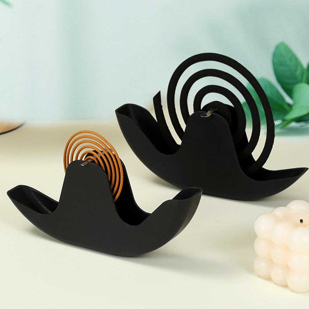 Mosquito Coil Holder Modern Black Incense Coil Burner Stand