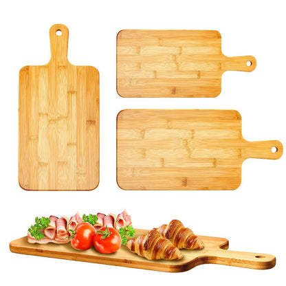 Bamboo Cutting Board with Handle — Large Wooden Serving & Chopping Board