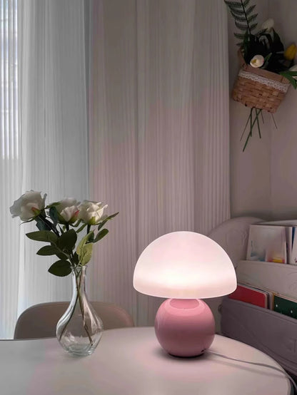 Mushroom Table Lamp - Cute Bedside Night Light with USB Plug