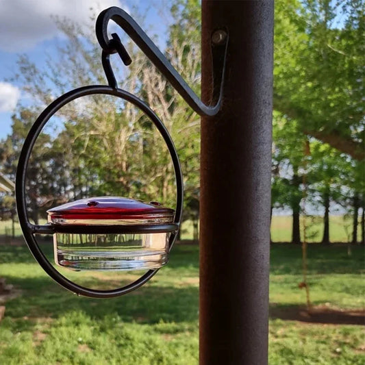 Hanging Hummingbird Feeder — Circular Outdoor Garden Nectar Bird Feeder