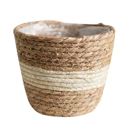 Seagrass Planter Basket - Woven Plant Pot Cover & Storage Basket