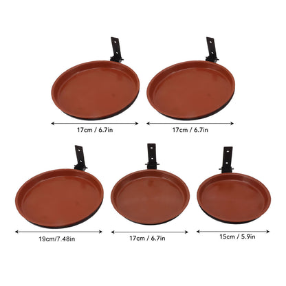 Tree-Mounted Bird Bath & Feeder Bowl Set, Wall Bracket Outdoor Bird Di