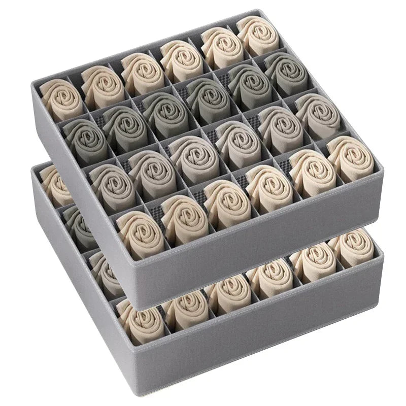 Foldable Drawer Organizer Bins, Bra & Underwear Storage Dividers