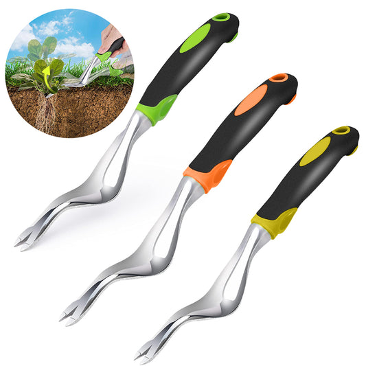 Hand Weeder Tool Garden Weed Puller Root Remover Fork Transplanter