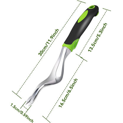 Hand Weeder Tool Garden Weed Puller Root Remover Fork Transplanter