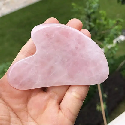 Rose Quartz Gua Sha Facial Tool for Skincare Massage