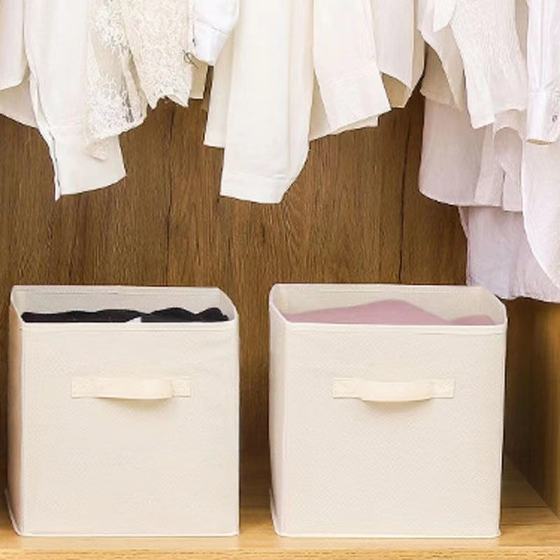 Collapsible Fabric Cube Storage Bin with Handle, Foldable