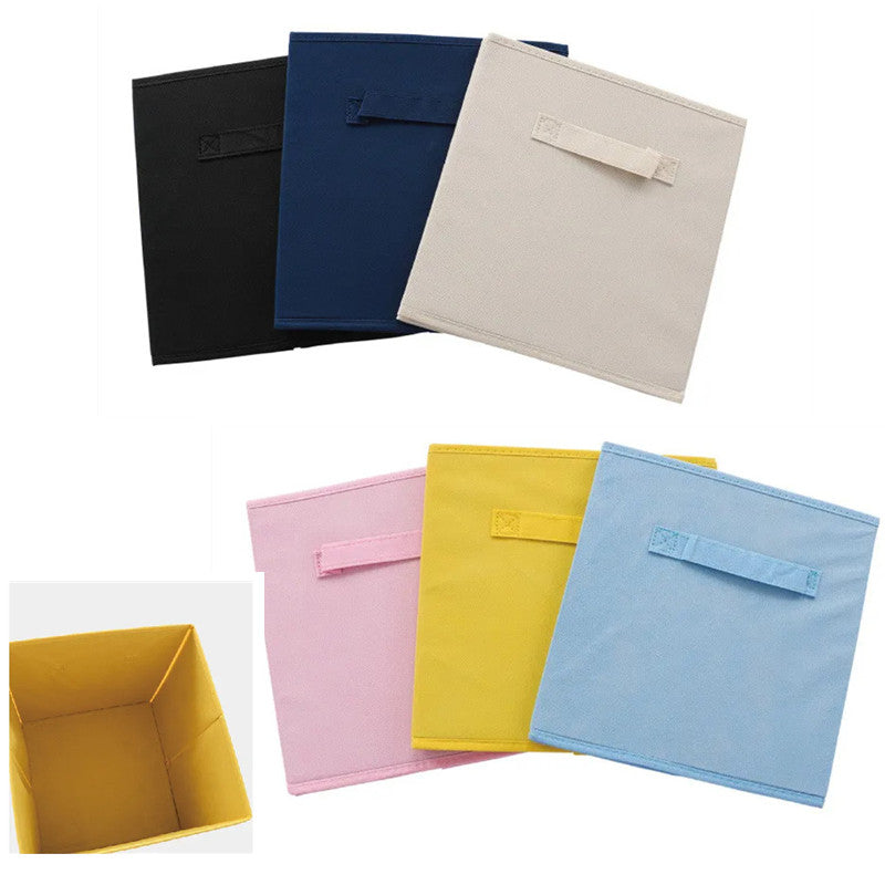 Collapsible Fabric Cube Storage Bin with Handle, Foldable