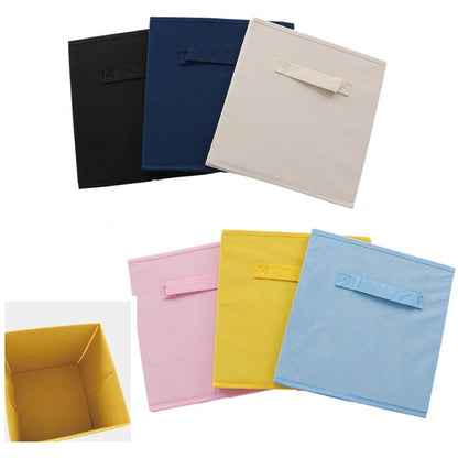 Collapsible Fabric Cube Storage Bin with Handle, Foldable