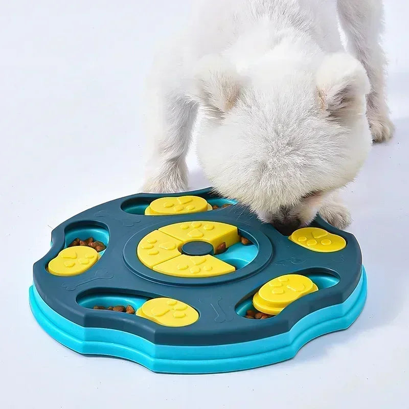 Dog Puzzle Slow Feeder - Interactive Treat Dispenser Bowl for Pups