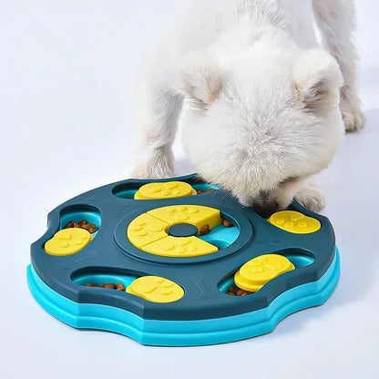 Dog Puzzle Slow Feeder - Interactive Treat Dispenser Bowl for Pups