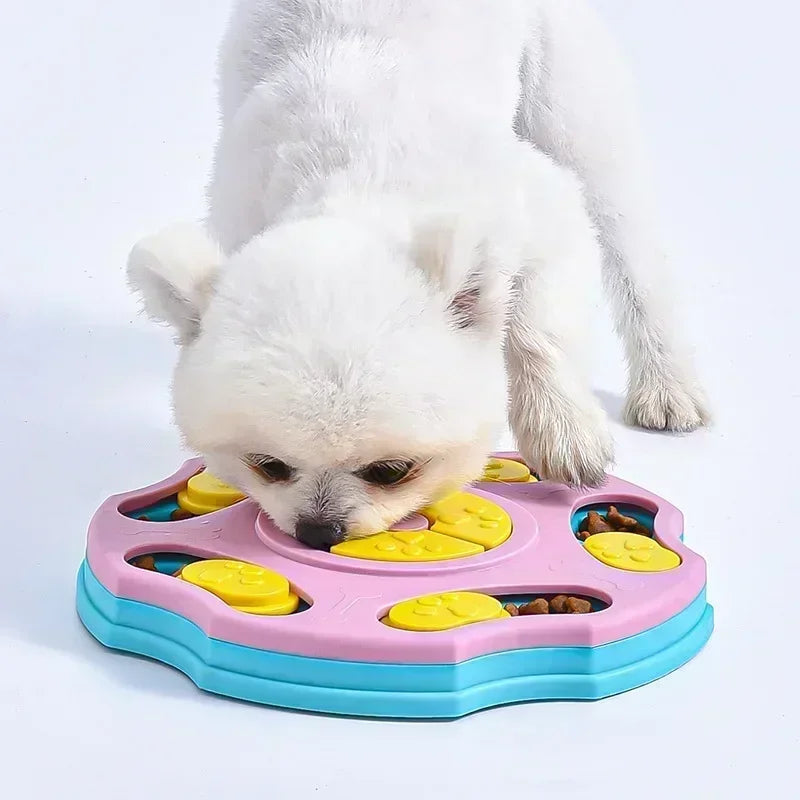 Dog Puzzle Slow Feeder - Interactive Treat Dispenser Bowl for Pups