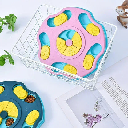 Dog Puzzle Slow Feeder - Interactive Treat Dispenser Bowl for Pups