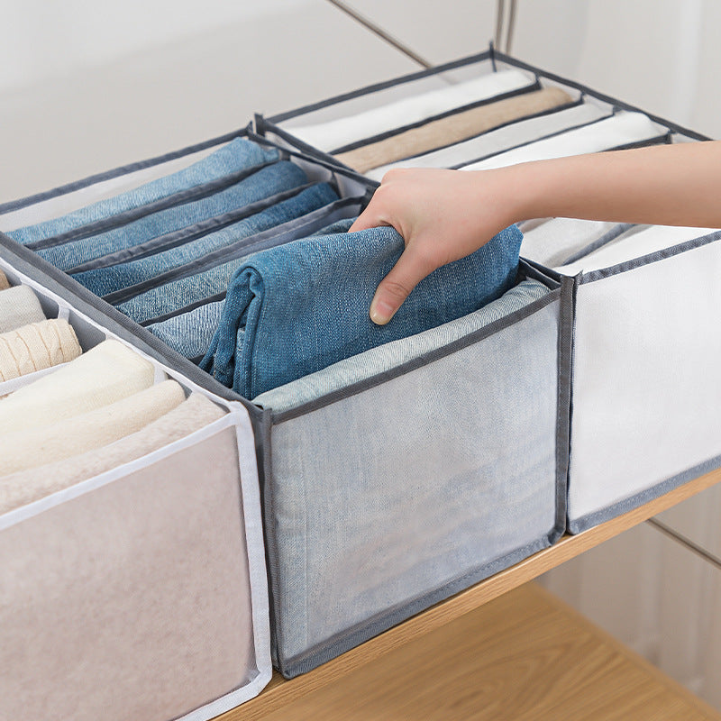 Foldable Drawer Organizer Bins, Mesh Closet Storage Dividers