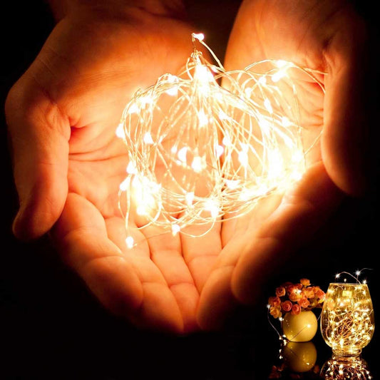 USB Copper Wire Fairy String Lights — Warm White & Color Changing LED Glow Lights for Bedroom Decor