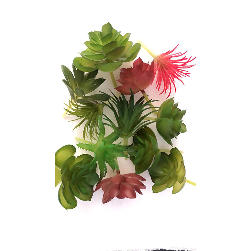 12-Piece Faux Succulent Plants, Realistic Green Garden Picks