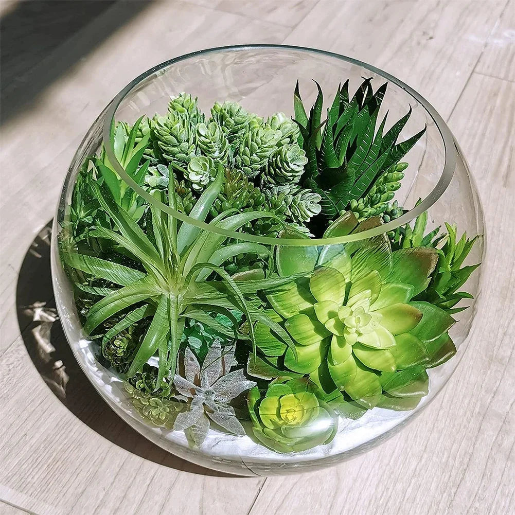 12-Piece Faux Succulent Plants, Realistic Green Garden Picks