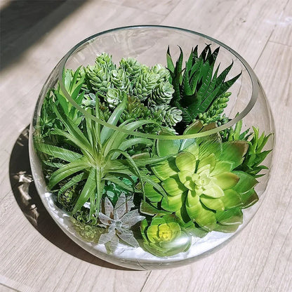 12-Piece Faux Succulent Plants, Realistic Green Garden Picks