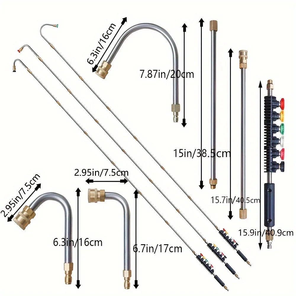 Pressure Washer Extension Wand Set, 10-Piece Kit with Quick-Connect Ti