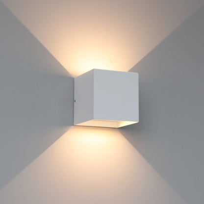 LED Cube Wall Sconce, Up and Down Light for Indoor and Outdoor