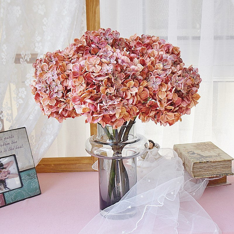 Artificial Hydrangea Stem — 48cm Vintage Faux Silk Flower