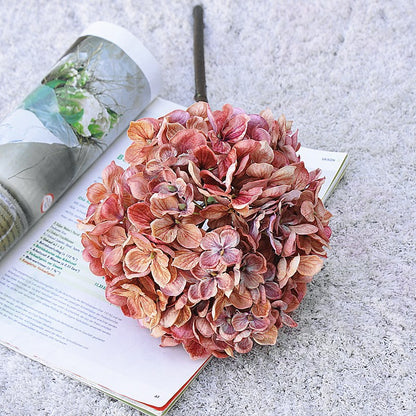 Artificial Hydrangea Stem — 48cm Vintage Faux Silk Flower