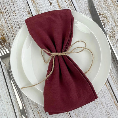 Set of 6 Cotton Cloth Napkins — Holiday Christmas Dinner Linens