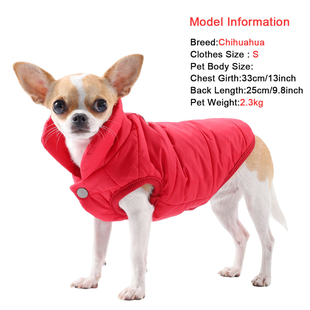 Waterproof Winter Dog Coat - Fleece-Lined Jacket for Small Dogs